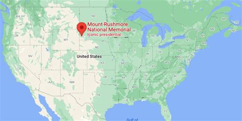 Mount Rushmore On Map Of Usa - United States Map