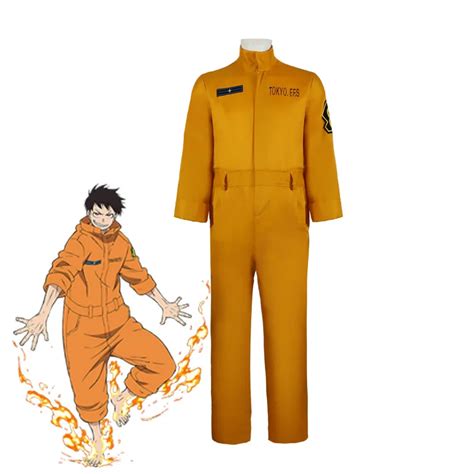 Fire Force Cosplay Shinra Kusakabe Uniform jumpsuit Anime Character Performance Costume Comic ...