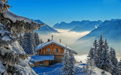 Mountain Cabin Winter Wallpapers - Wallpaper Cave