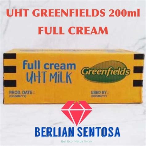 Promo Susu Greenfield Uht Fullcream 200Ml Diskon 13% di Seller Dhiya.id Shop - Cengkareng Timur ...