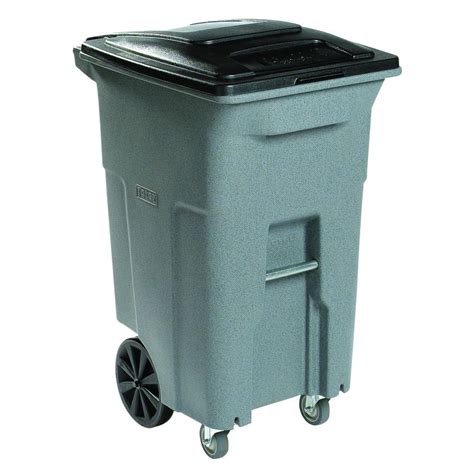 Toter 64 Gal. Grey Wheeled Trash Can with Casters-ACC64-01GST - The Home Depot