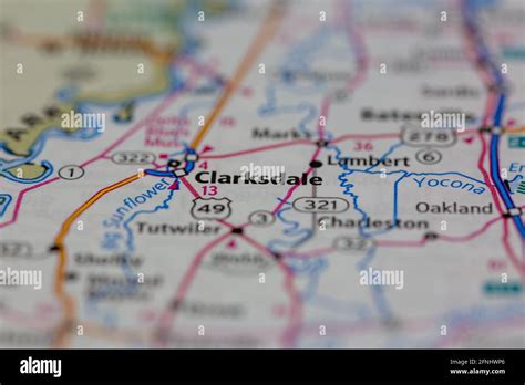 Map of clarksdale mississippi hi-res stock photography and images - Alamy