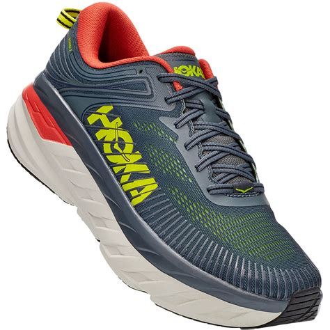 Hoka One One Men's Bondi 7 Athletic Shoes - Turbulence/Chili | elliottsboots