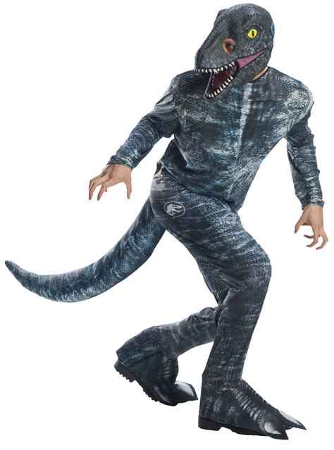 Blue the Velociraptor Dinosaur Costume for Adults - Jurassic World ...