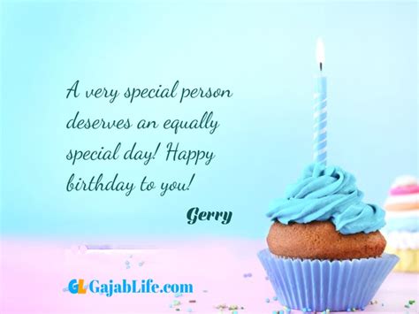 Gerry Happy Birthday Cake with name Happy Birthday Card with name