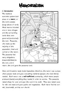 Manorialism: Lords and Serfs by Heather's Online Classroom | TpT