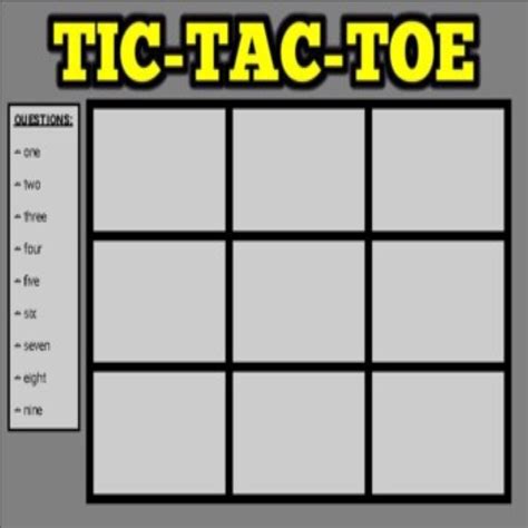 Tic Tac Toe Review (Google Slides Game Template) • Teacha!