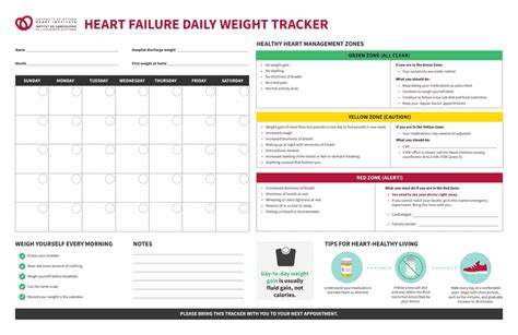 Heart Failure Daily Weight Tracker Template Download Printable PDF | Templateroller