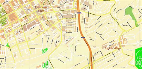 Birmingham University Alabama US Map Vector Extra High Detailed Street Map editable Adobe ...