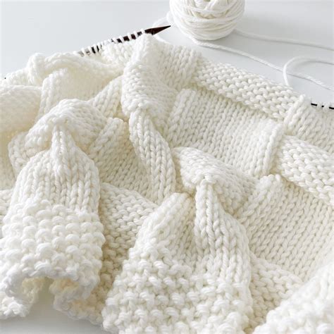 Basketweave Baby Blanket - Knitting Pattern - Leelee Knits