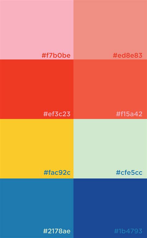 Brand color palette for fun, energentic, bright, punchy brand design #colorpalette #colorful # ...