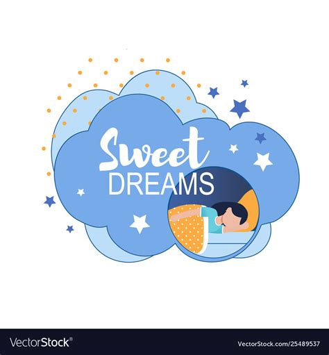 Sweet dreams wish cartoon designed Royalty Free Vector Image