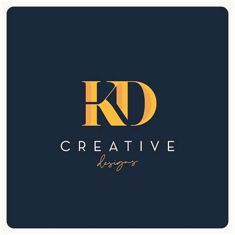 Premium Vector | Monogram KD logo design, creative letter logo for ...