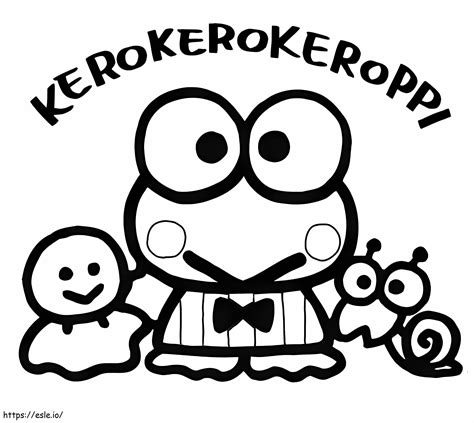 Printable Keroppi coloring page