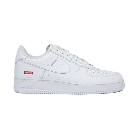 Nike Air Force 1 Low, Supreme Box Logo-White – Impossible Kicks