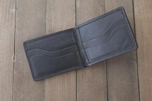 Black Bridle Leather Bifold Wallet - Thirteen50 Leather