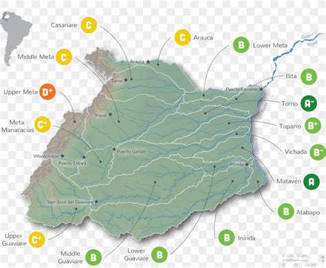 Orinoco Basin Arauca River Map The Orinoco River, PNG, 2362x1944px, Orinoco, Area, Drainage ...