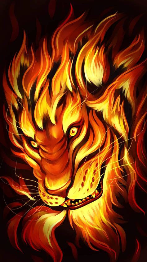 Lion Fire iPhone Wallpaper » iPhone Wallpapers