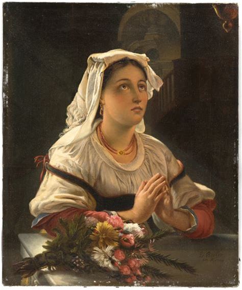 Jakob Becker von Worms | Sicilian woman praying | MutualArt