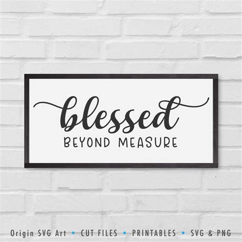 Blessed Beyond Measure Printable Wall Art Rustic Modern | Etsy | Wall printables, Wall decor ...