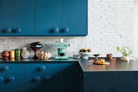 The Best 18 Paint Colors For Blue Kitchen Cabinets | domino