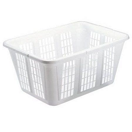 Rubbermaid Laundry Basket 10 7/8w x 22 1/2d x 16 1/2h Plastic White 8 ...