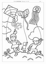 Printable Kite Coloring Page  Pages sketch template