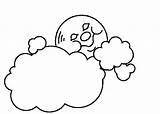 Cloudy Weather Coloring Pages sketch template