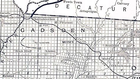 Map of Gadsden County, Florida, 1888