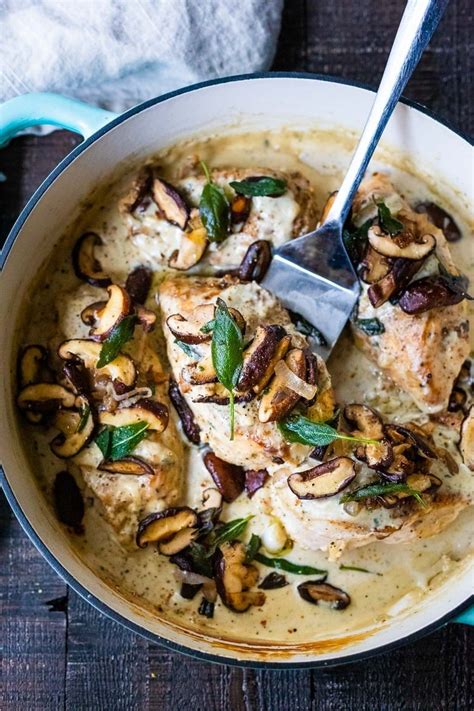 Creamy Gorgonzola Chicken with Mushrooms | Feasting At Home