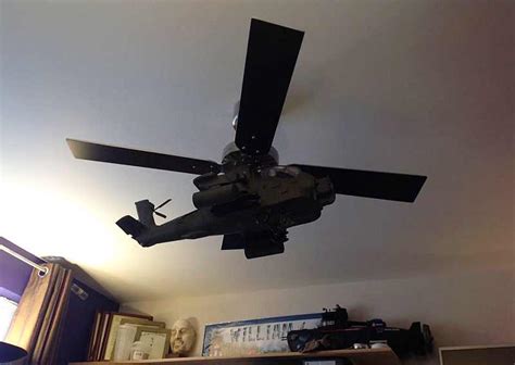 DIY Apache Helicopter Ceiling Fan will be Focal Point in Your Room