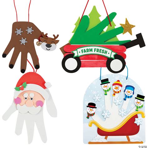 Bulk Christmas Handprint Craft Kit Assortment - Makes 48