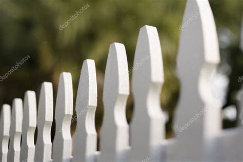 White picket fence. — Stock Photo © iofoto #9498651