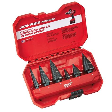 Milwaukee Step Drill Bit Kit (6-Piece)-48-89-9224 - The Home Depot