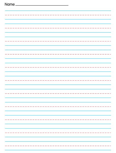 Free Printable Lined Paper Kindergarten - Printable Form, Templates and ...