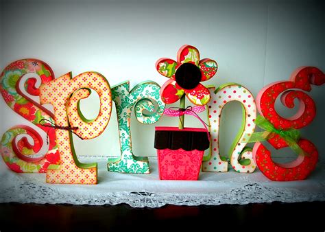 Spring Letters - Pink Polka Dot Creations