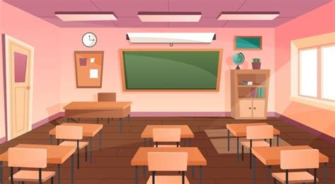 Premium Vector | Cartoon empty school classroom room | Modern classroom, Classroom interior ...