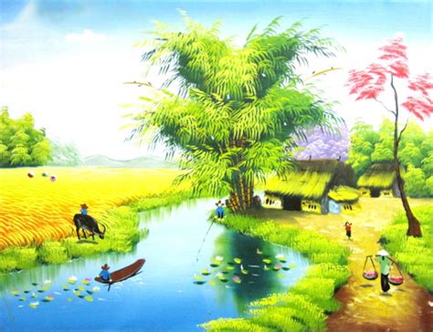 Tranh phong cảnh quê hương, đất nước đẹp - Nội Thất Hằng Phát