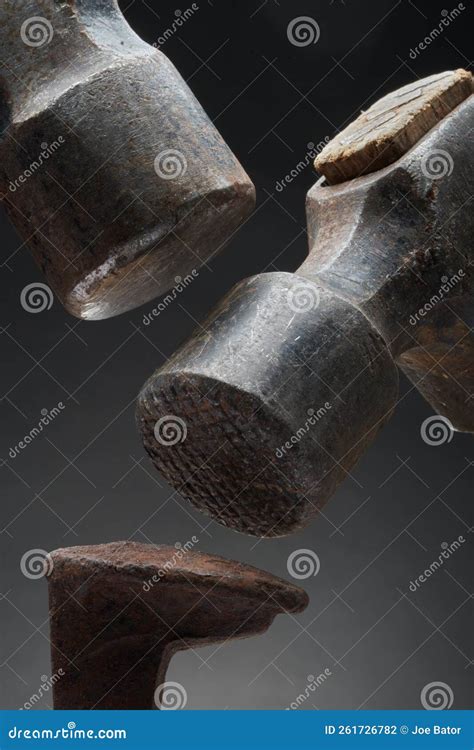 A Collection of Antique Hammers Stock Photo - Image of wallop ...