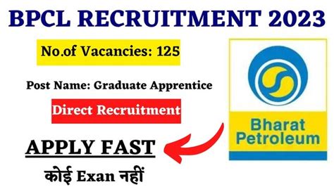 BPCL Recruitment 2023 Apply Here For 125 Graduate Apprentice Posts परीक्षा नहीं होगी