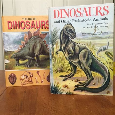 These two vintage dinosaur books are hardcover and large enough to ...