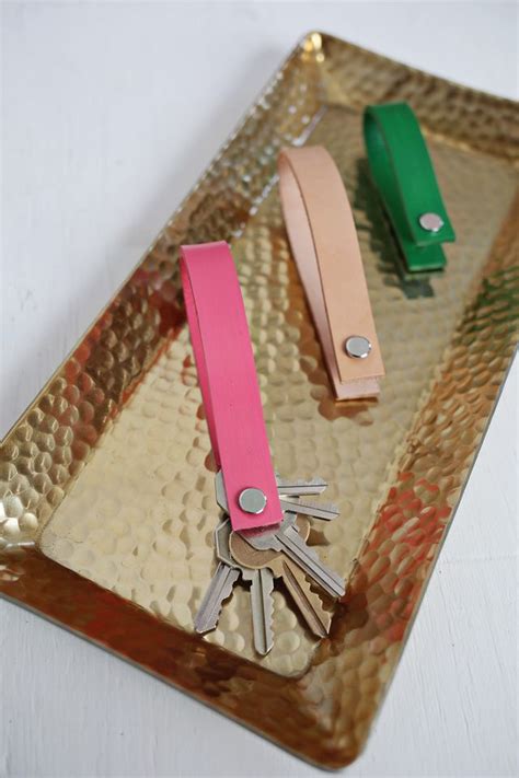 Leather Keychain DIY - A Beautiful Mess