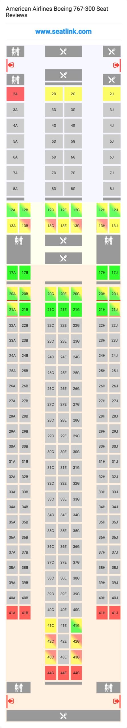 American Airlines Boeing 767-300 Seating Chart - Updated June 2022 ...