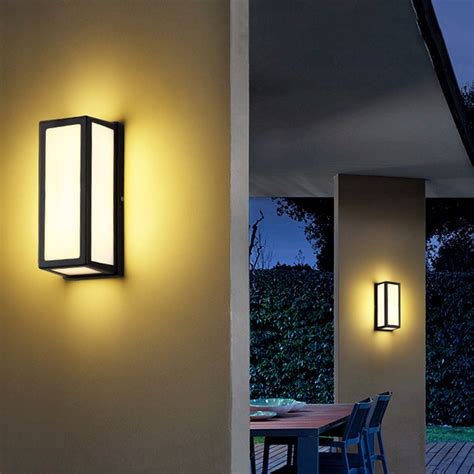 Outdoor Wall Porch Lights Led Matte Black Wall Mount Exterior Lamp Ip65 Waterproof Lighting ...