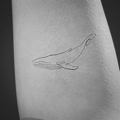 Blue Whale Outline Tattoo