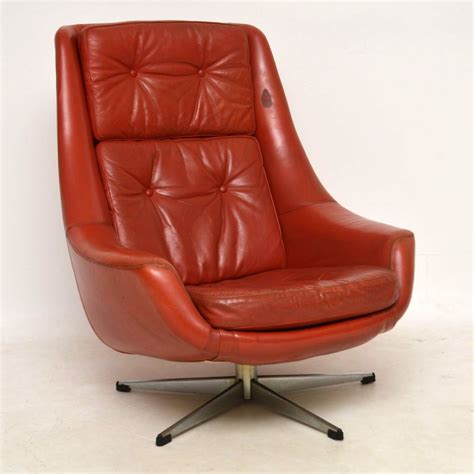 1960’s Danish Vintage Leather Swivel Armchair | Retrospective Interiors ...