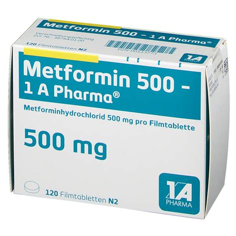 Metformin 500 1a Pharma Filmtabletten 120 St - shop-apotheke.com