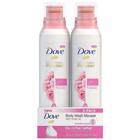 Buy Dove Rose Oil Mousse Body Wash 2 Pack 10.3 Oz Online at Lowest Price in India. 769050646