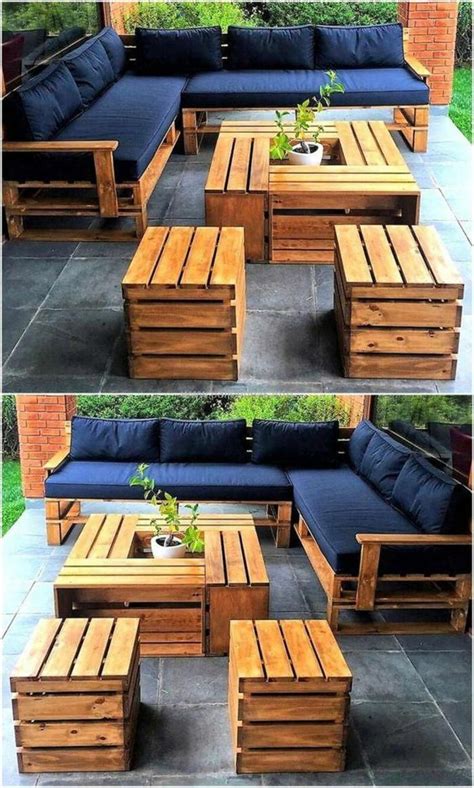 1001 + Idées pour des meubles de jardin en palettes + astuces espaces extérieurs … in 2020 | Diy ...