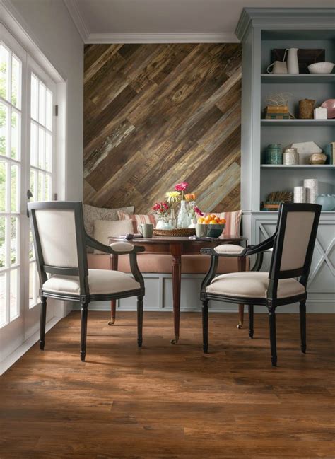 Wood Feature Accent Wall Ideas Using Flooring - Fox Hollow Cottage